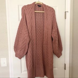 Topshop Long Open Front Cardi